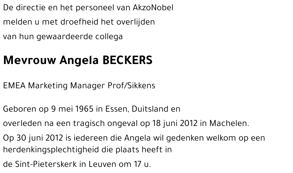 Angela BECKERS