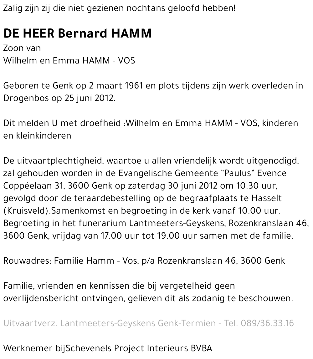 Bernard HAMM