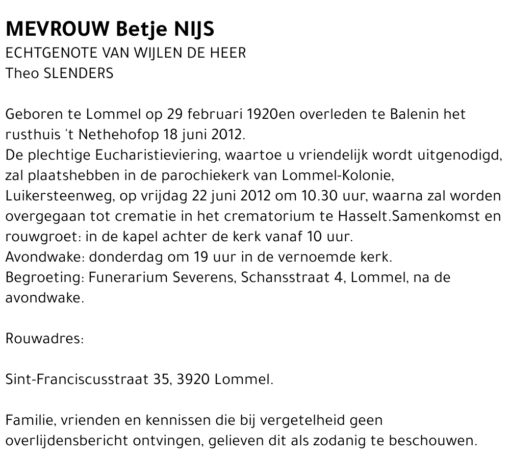 Betje Nijs