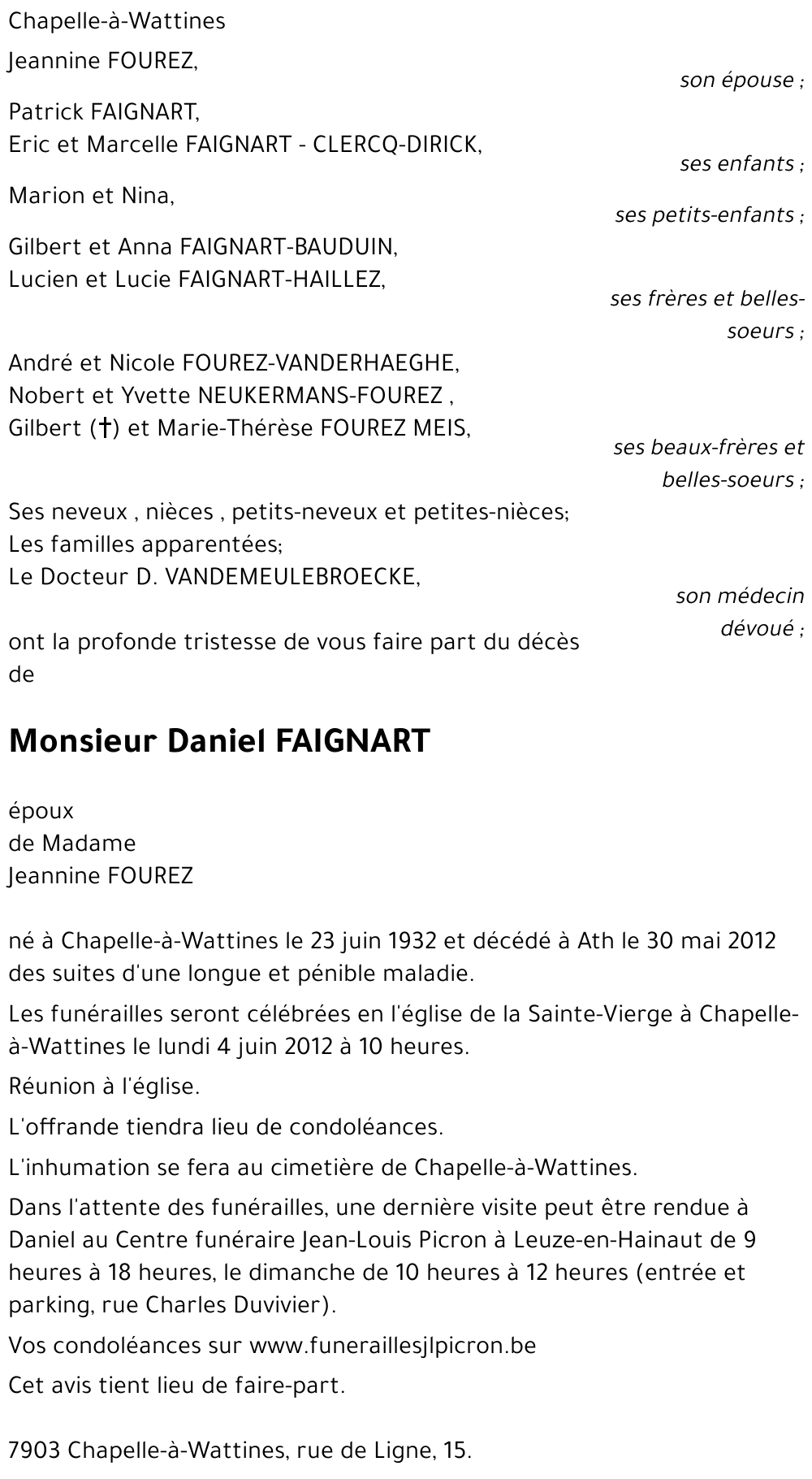 Daniel FAIGNART