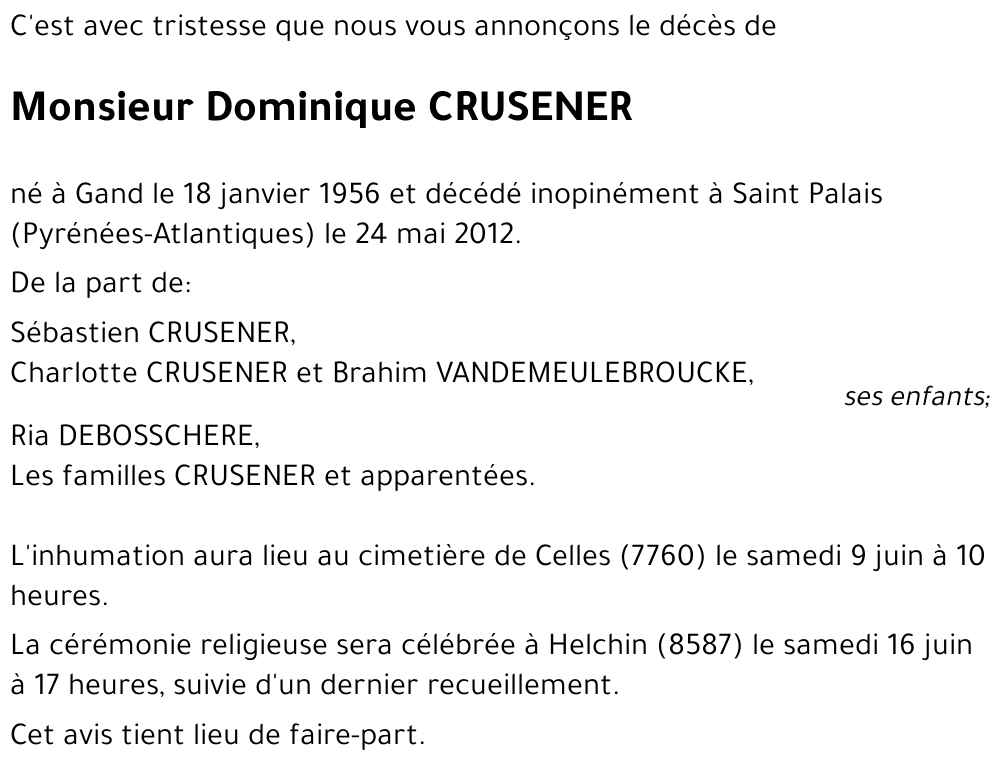 Dominique CRUSENER