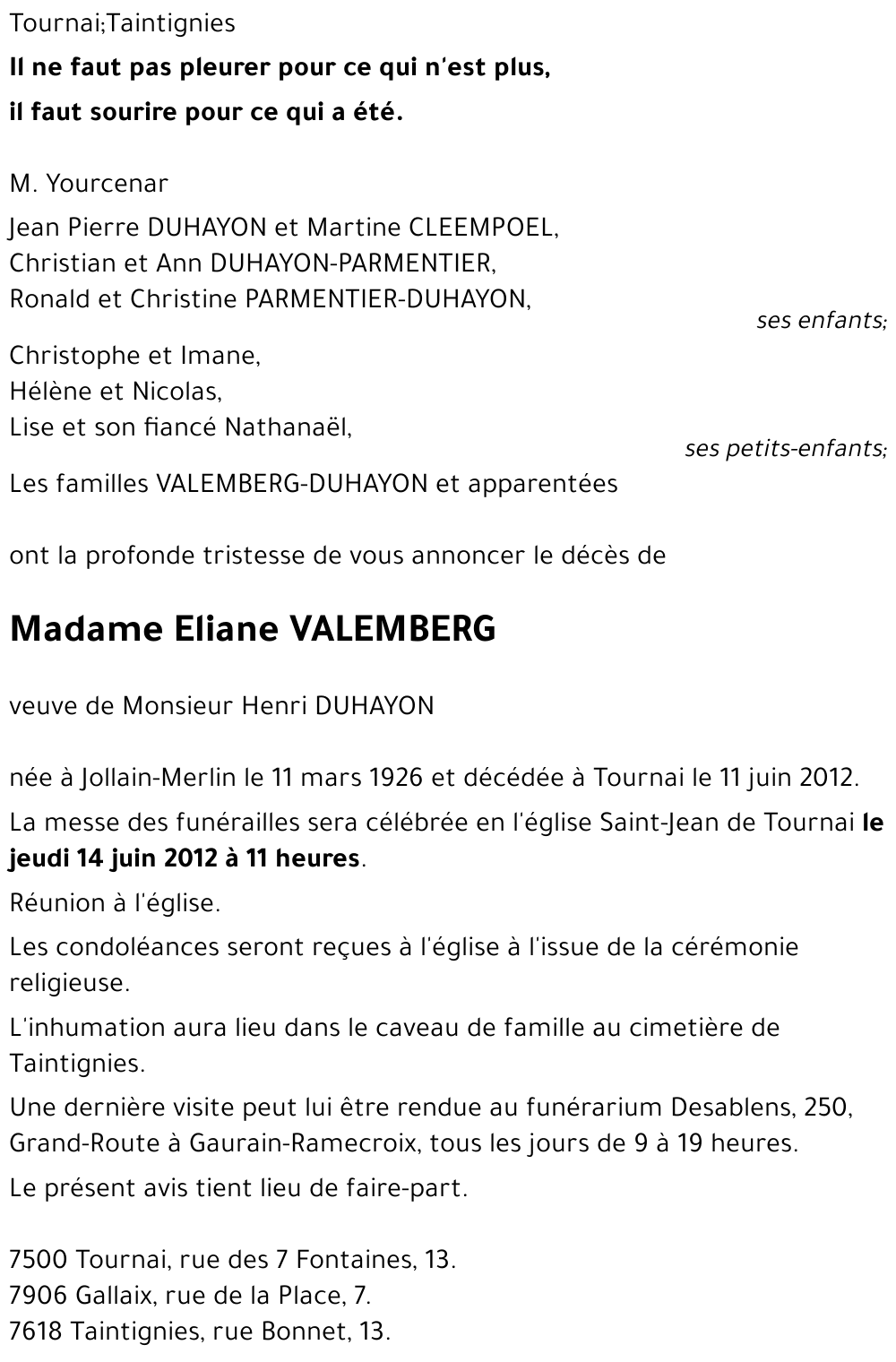 Eliane VALEMBERG