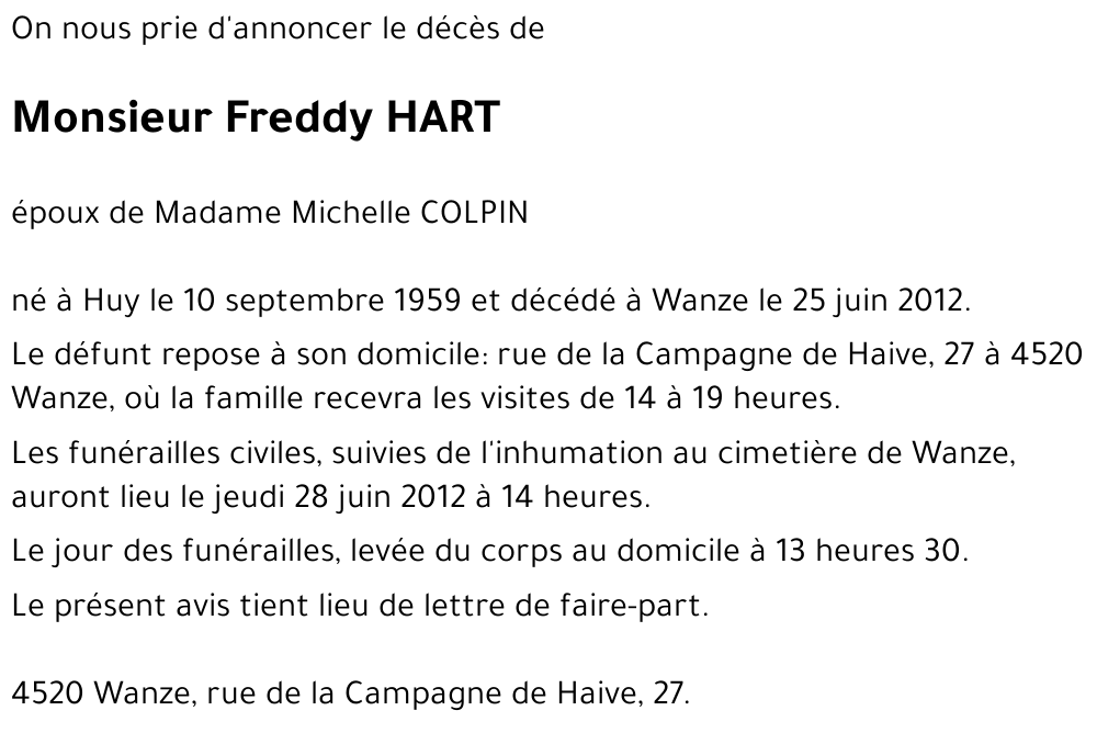 Freddy HART