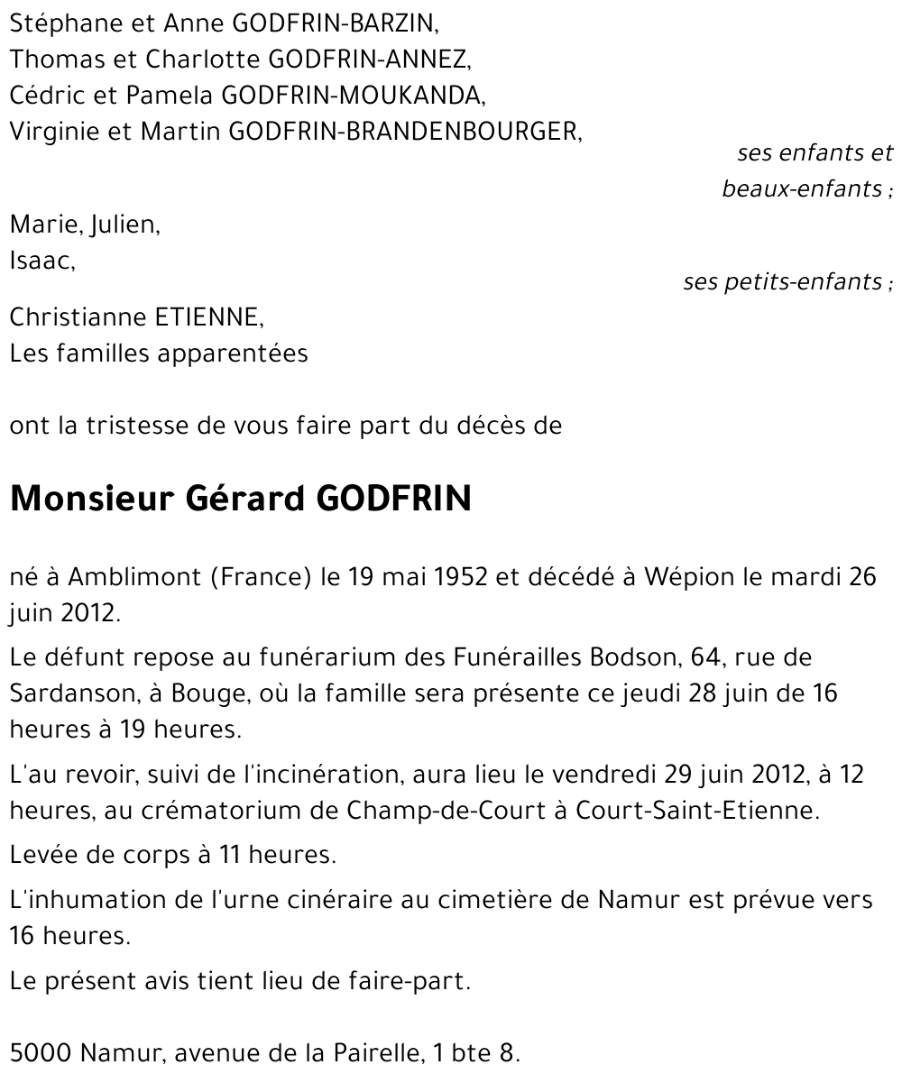 Gérard GODFRIN