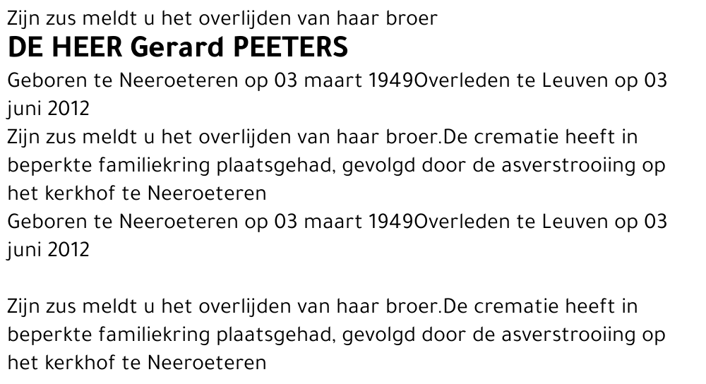Gerard PEETERS