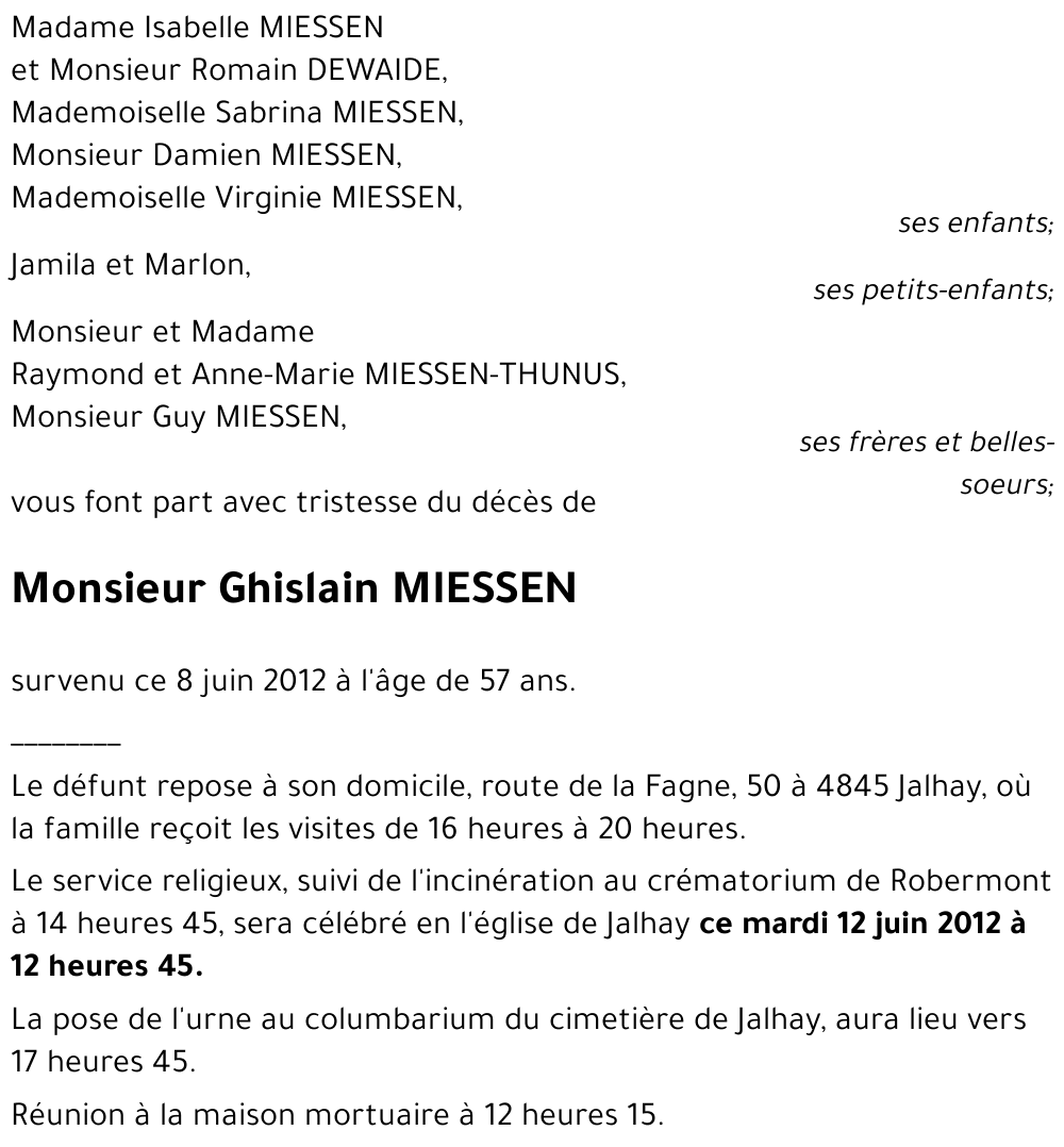 Ghislain MIESSEN