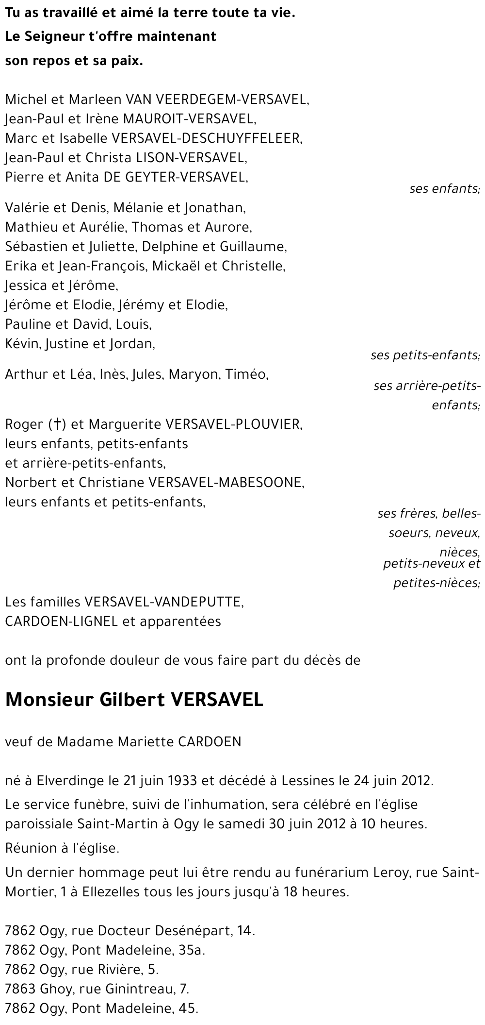 Gilbert VERSAVEL