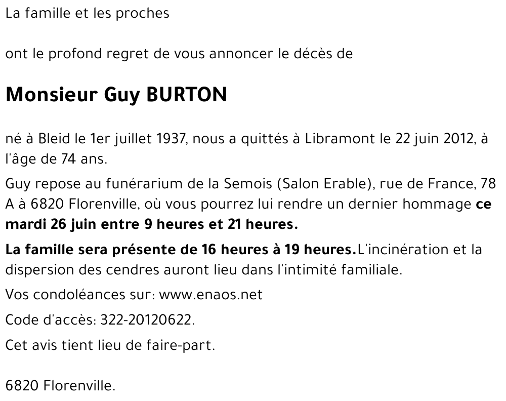 Guy BURTON