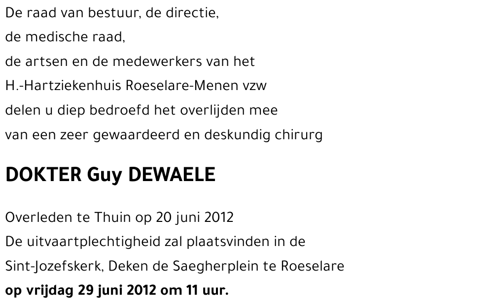 Guy DEWAELE