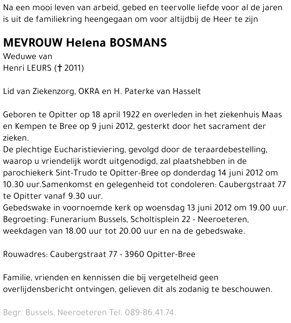 Helena BOSMANS