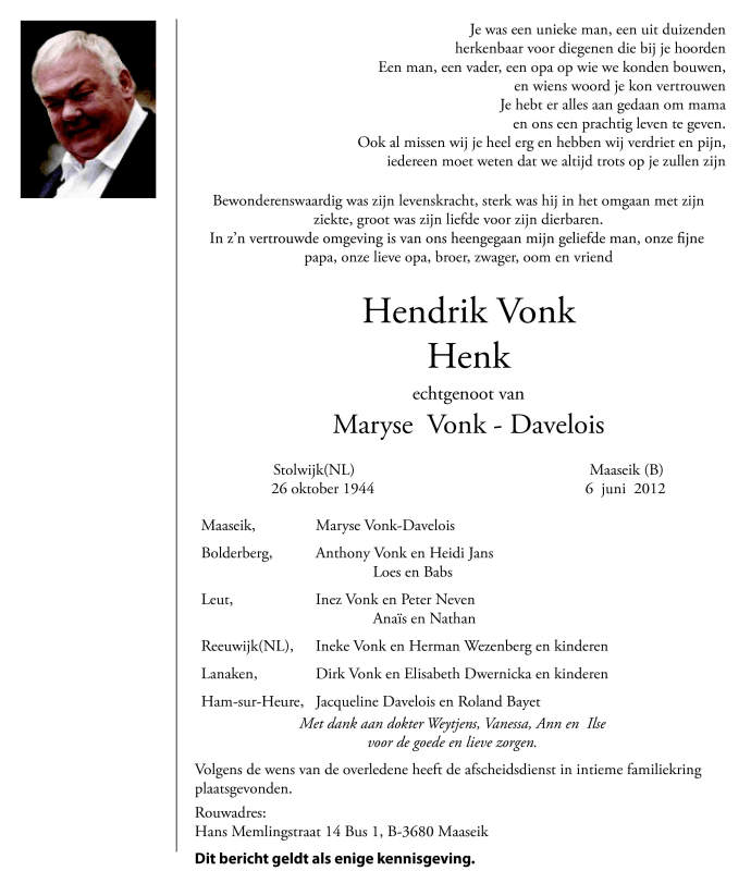 Hendrik Vonk