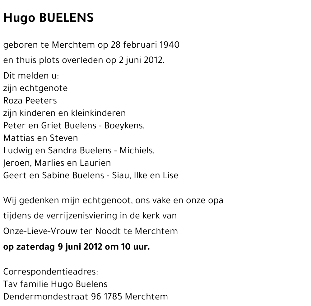 Hugo BUELENS