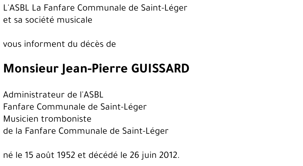 Jean-Pierre GUISSARD