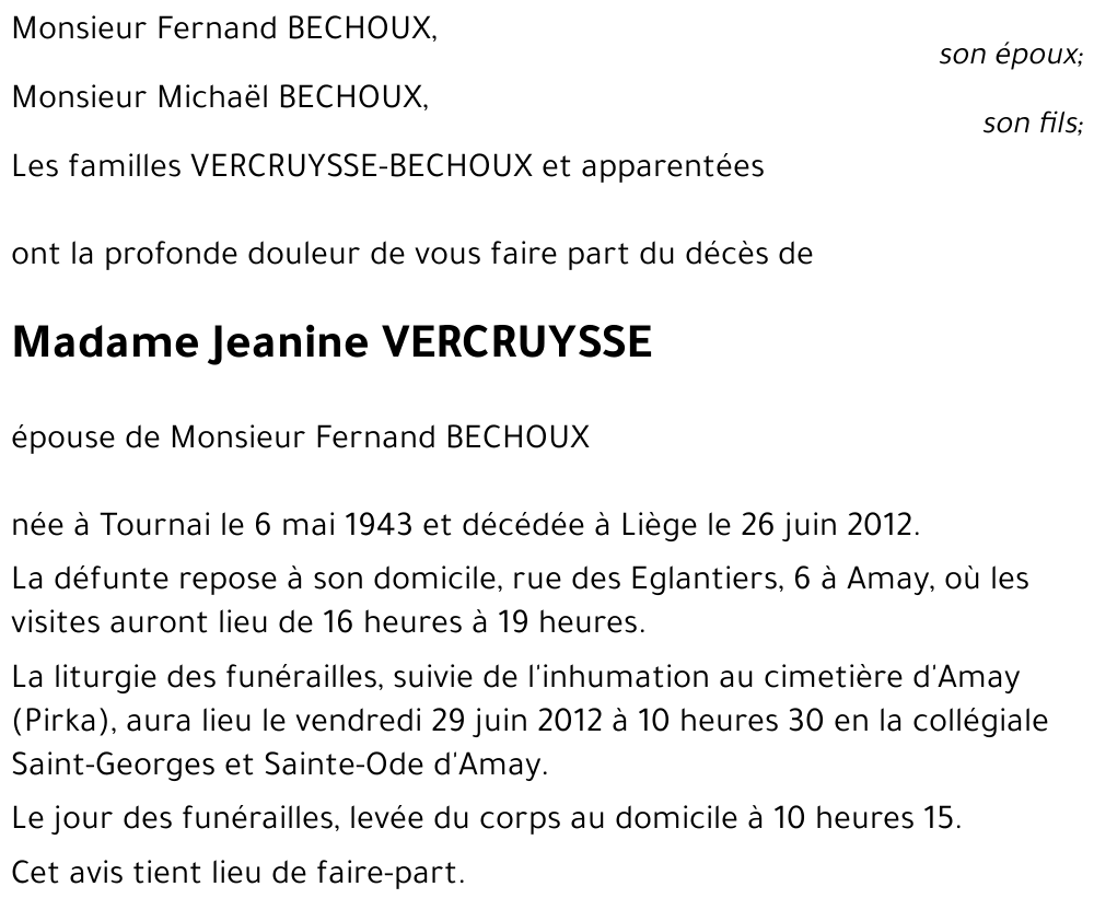 Jeanine VERCRUYSSE