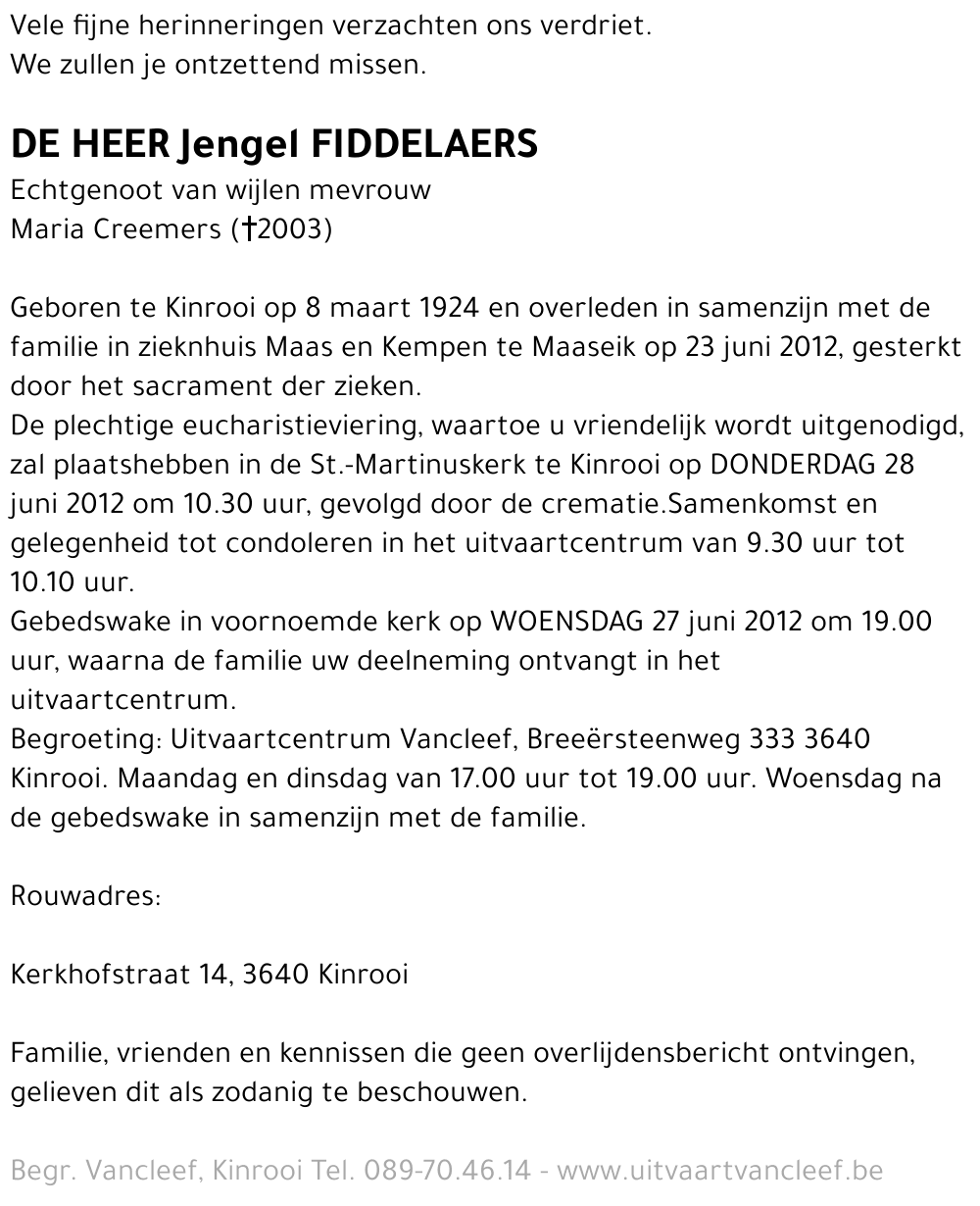 Jengel Fiddelaers