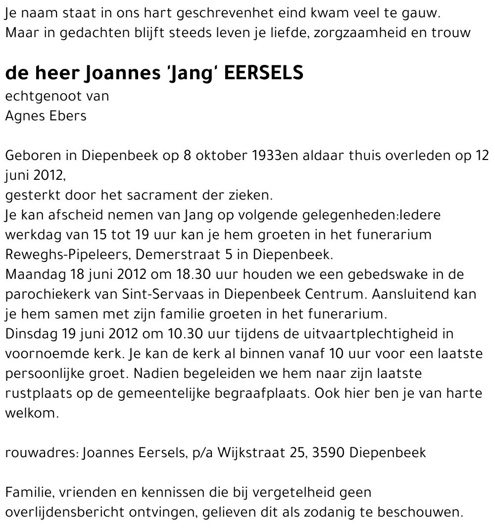 Joannes EERSELS