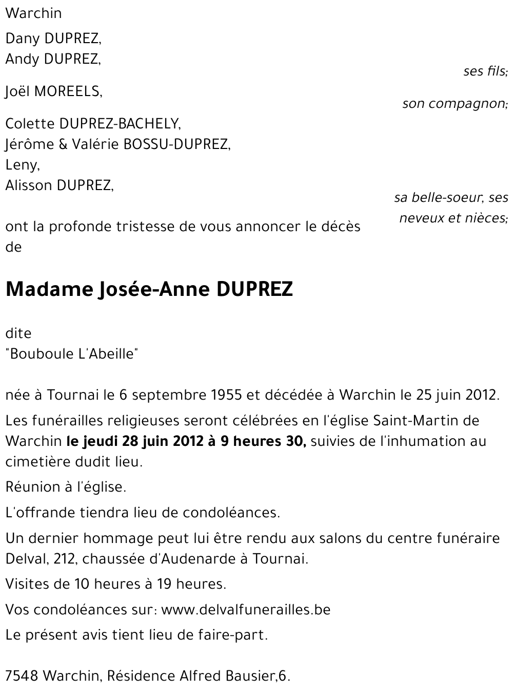 Josée-Anne DUPREZ