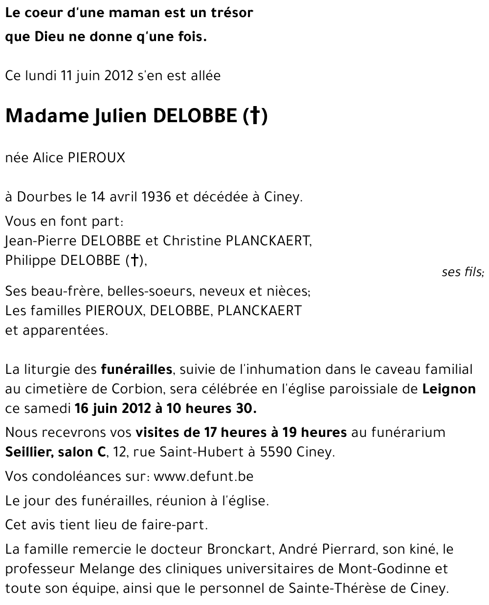 Julien DELOBBE (+)