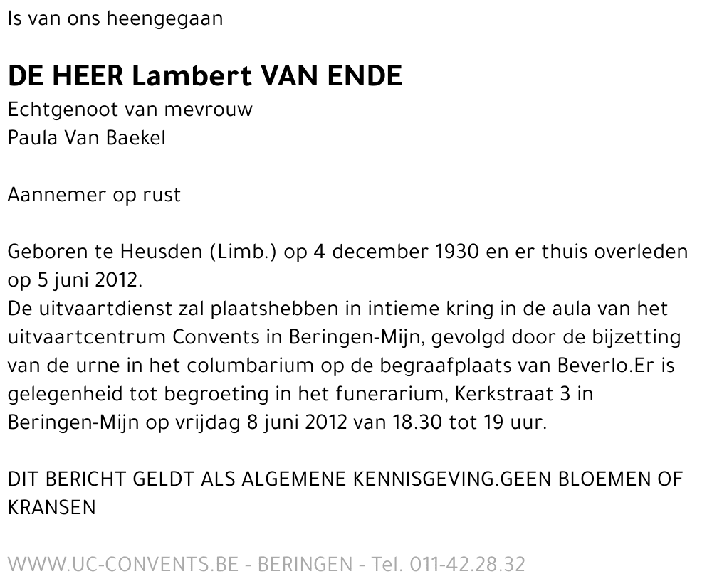 Lambert Van Ende