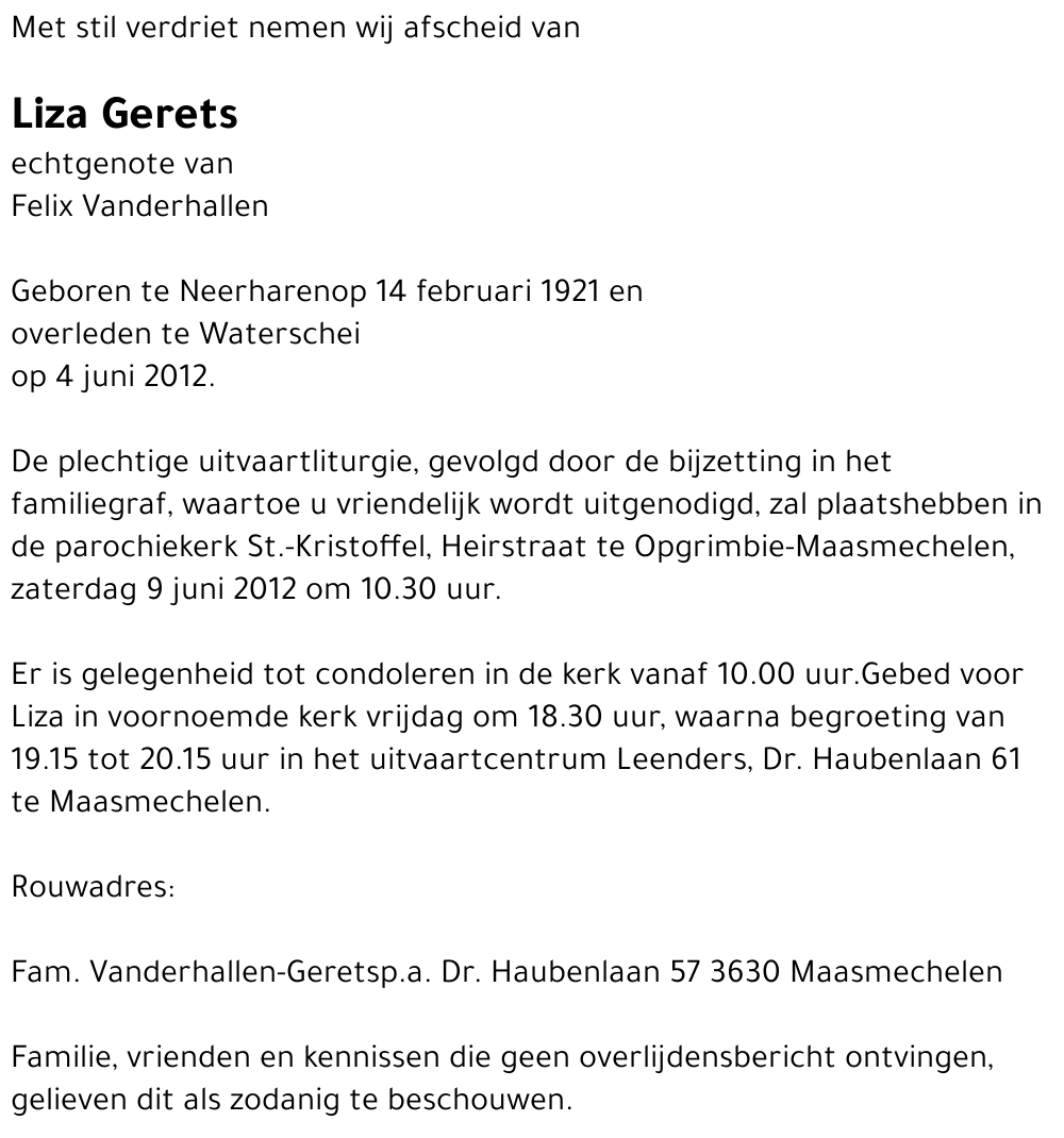 Liza Gerets