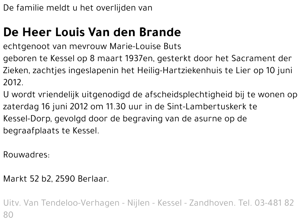 Louis Van den Brande