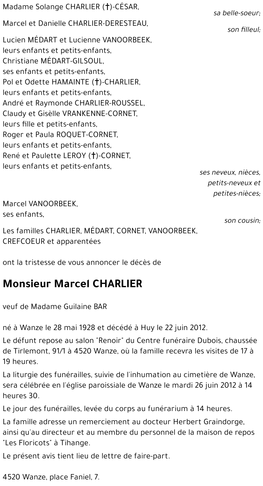 Marcel CHARLIER