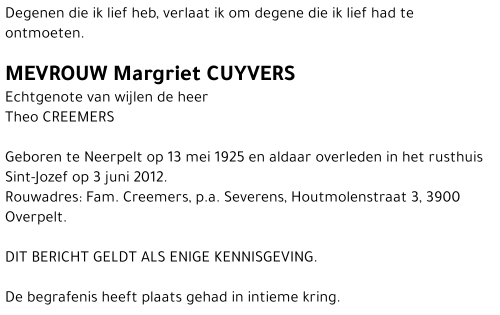 Margriet Cuyvers