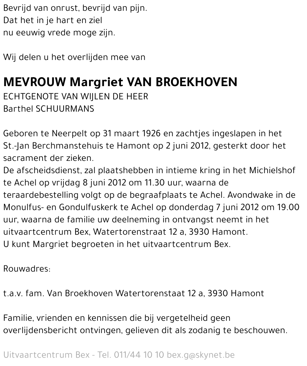 Margriet Van Broekhoven