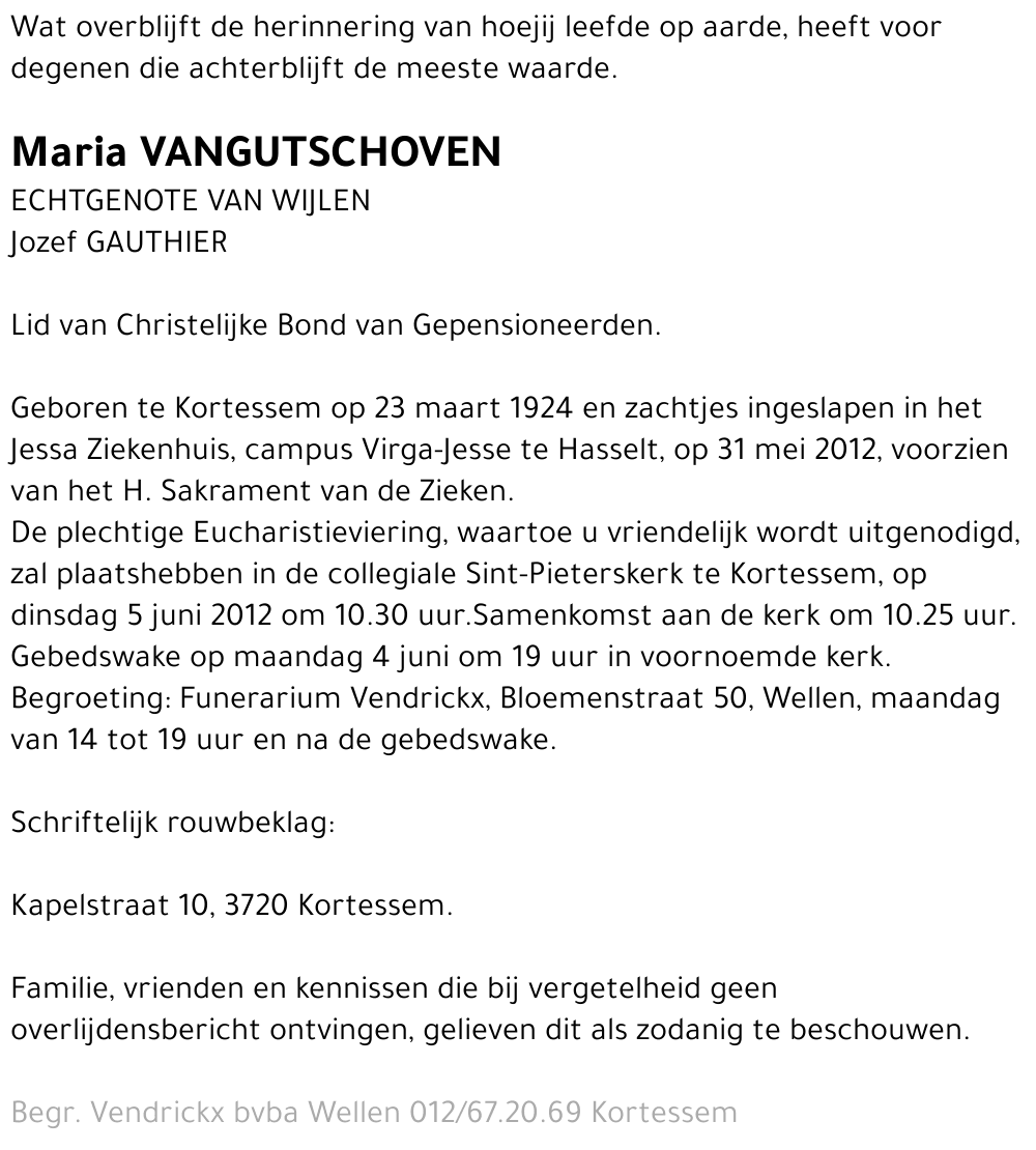 Maria Vangutschoven