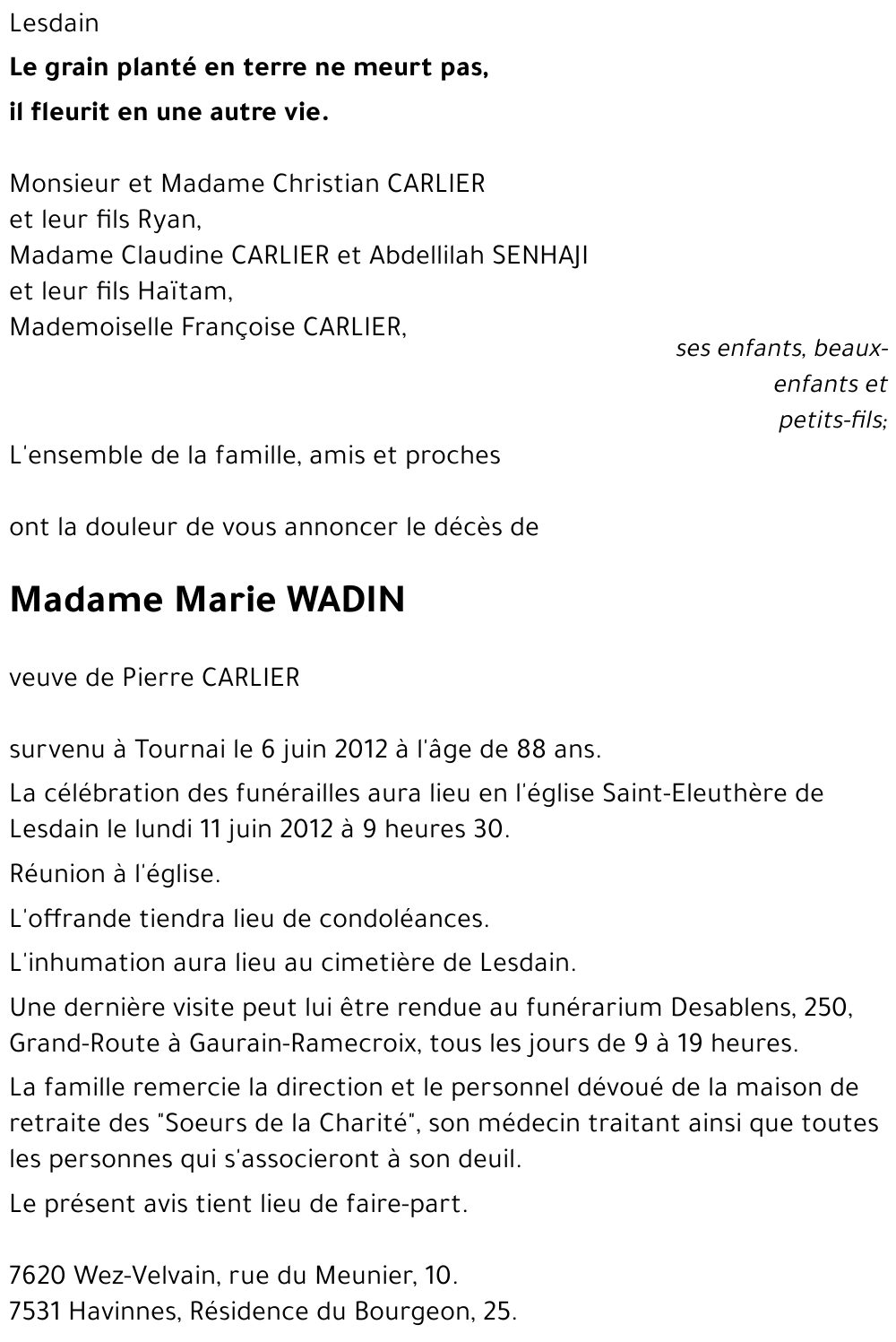 Marie WADIN