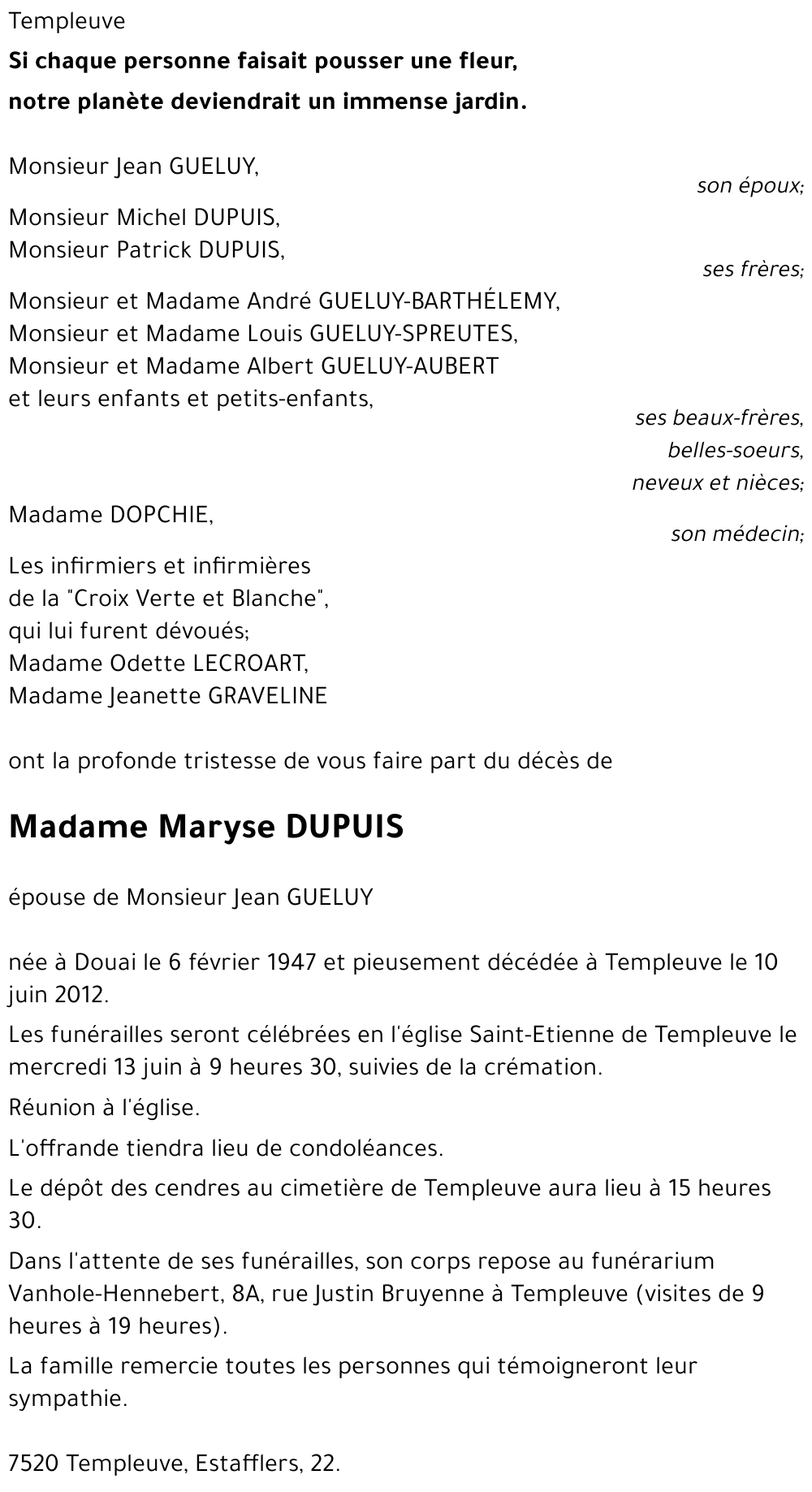 Maryse DUPUIS