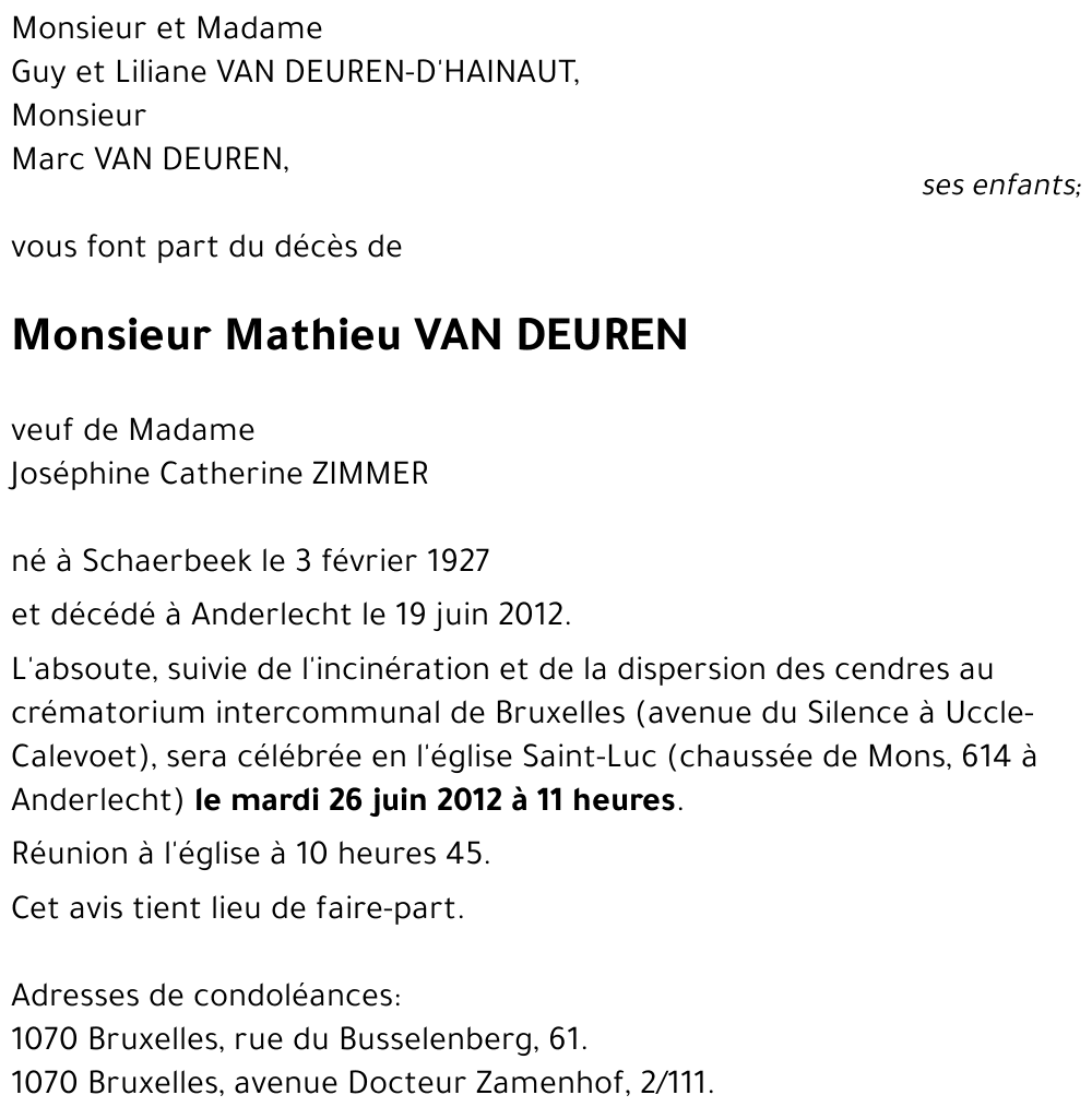 Mathieu VAN DEUREN