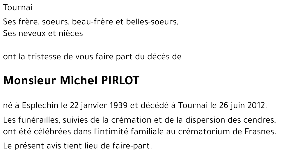 Michel PIRLOT