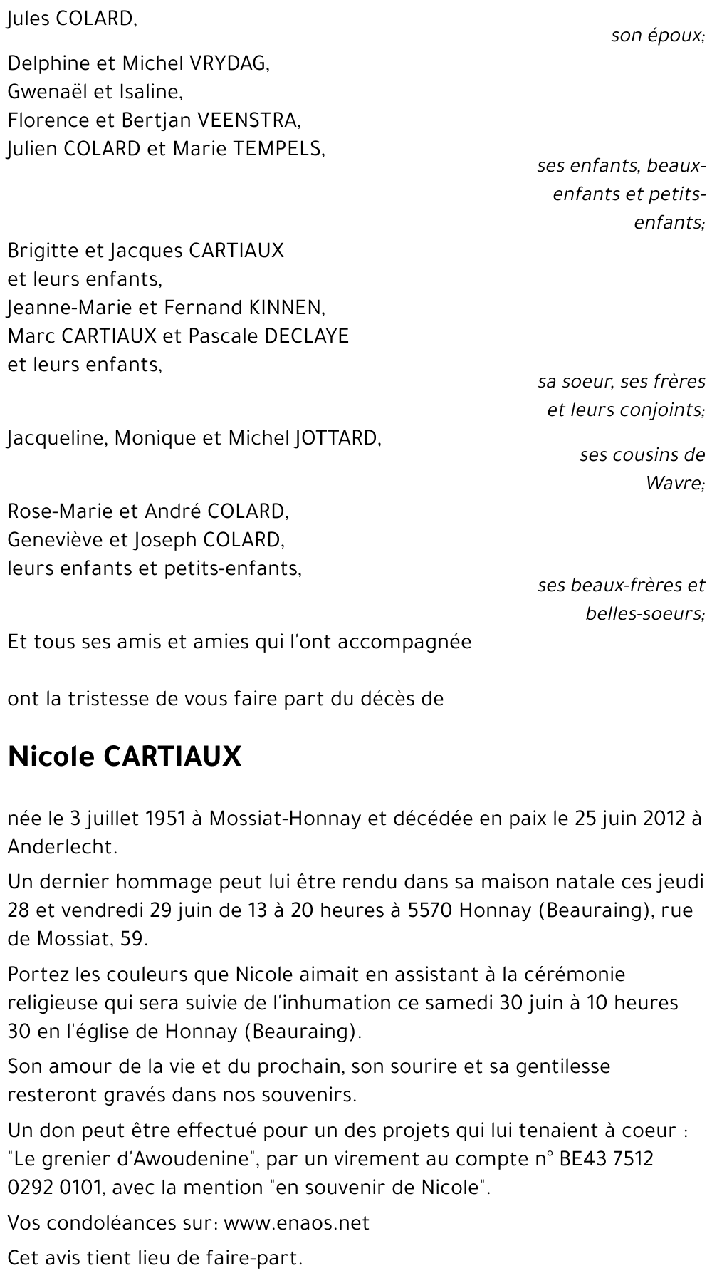 Nicole CARTIAUX