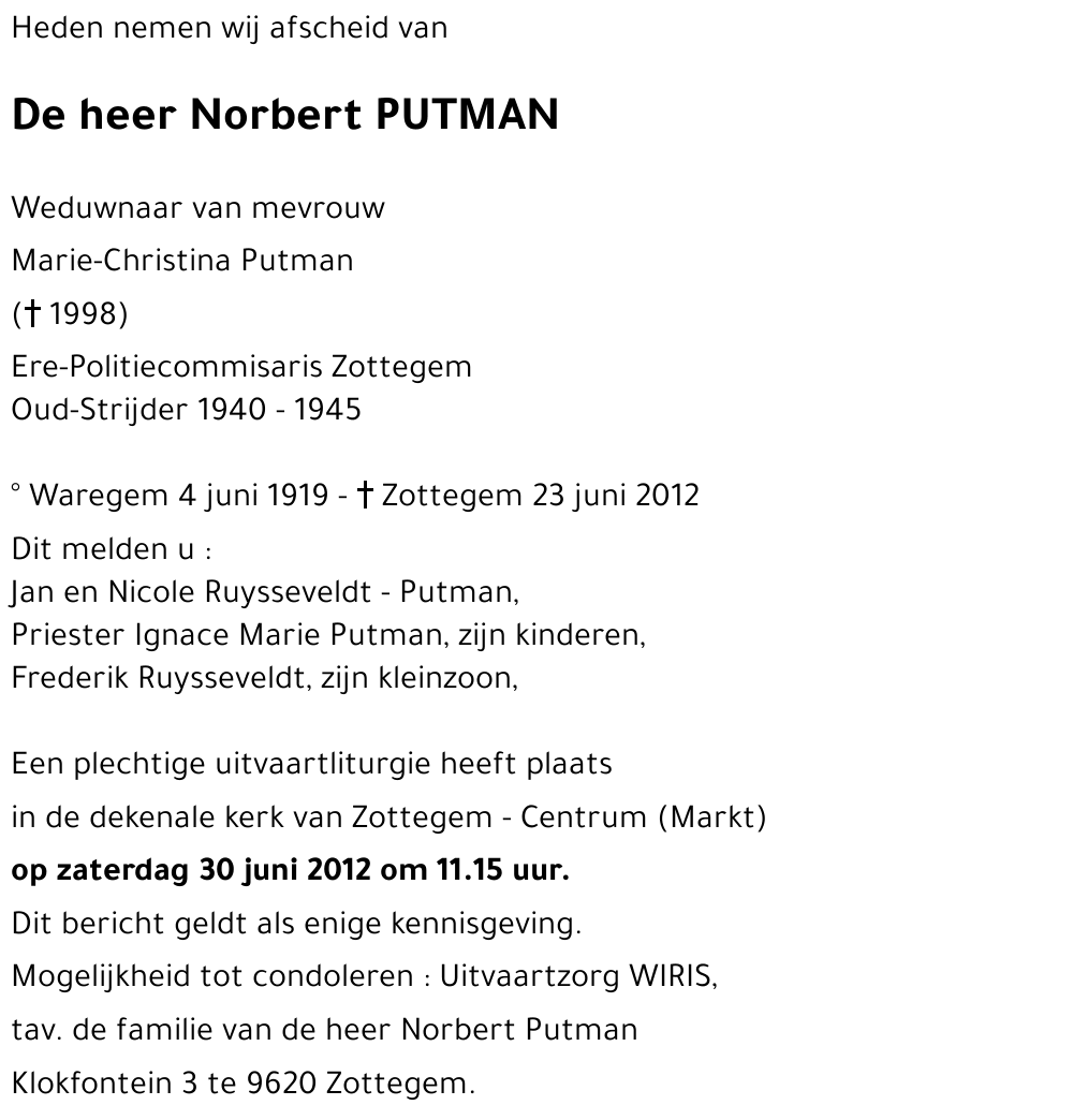 Norbert PUTMAN