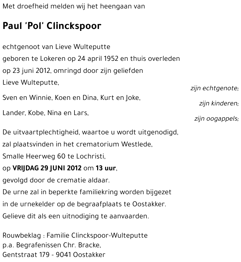 Paul 'Pol' Clinckspoor