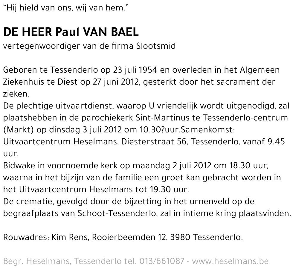 Paul Van Bael