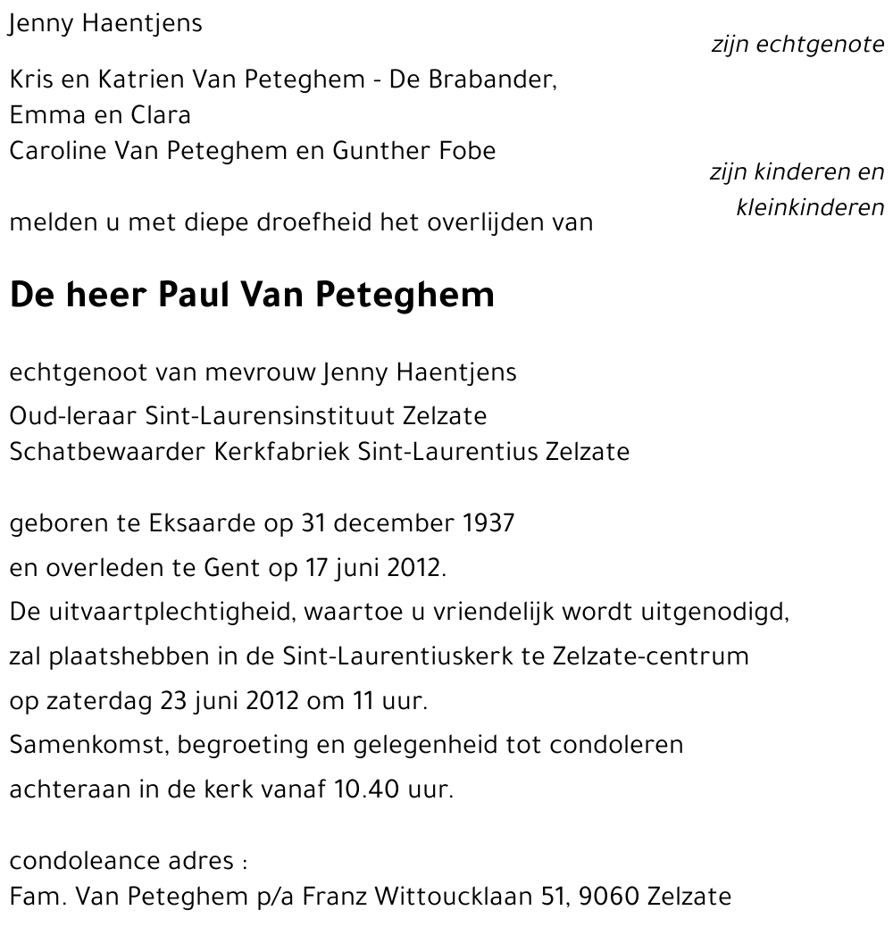 Paul Van Peteghem