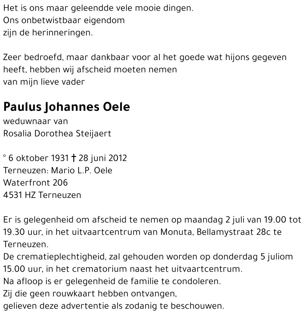 Paulus Johannes Oele