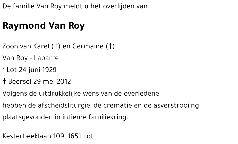 Raymond Van Roy