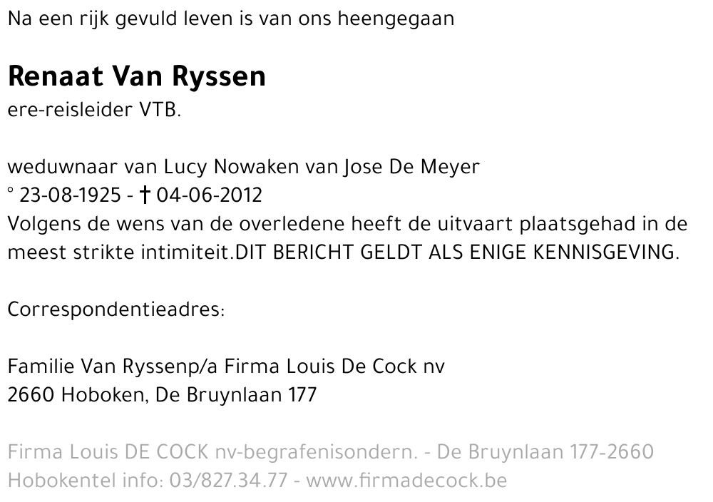 Renaat Van Ryssen