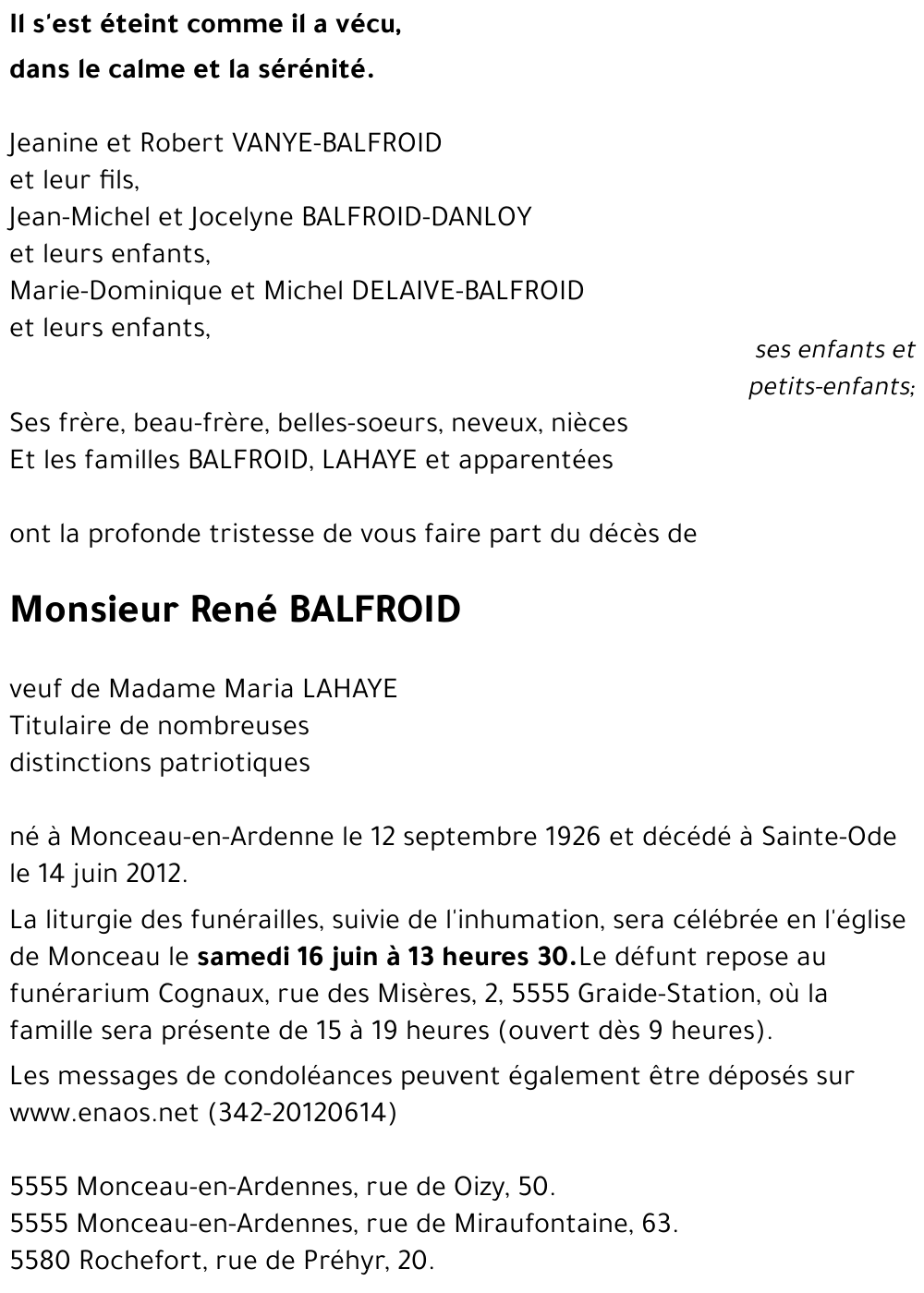 René BALFROID