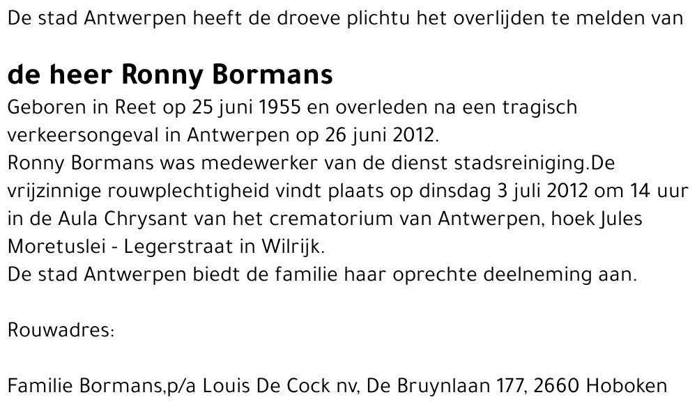 Ronny Bormans