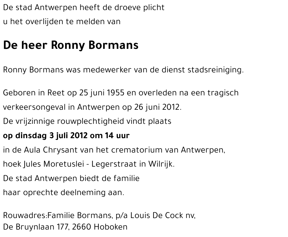 Ronny Bormans