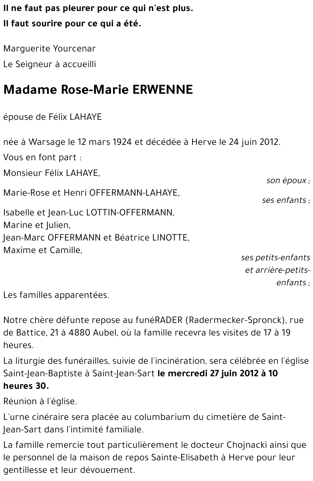 Rose-Marie ERWENNE