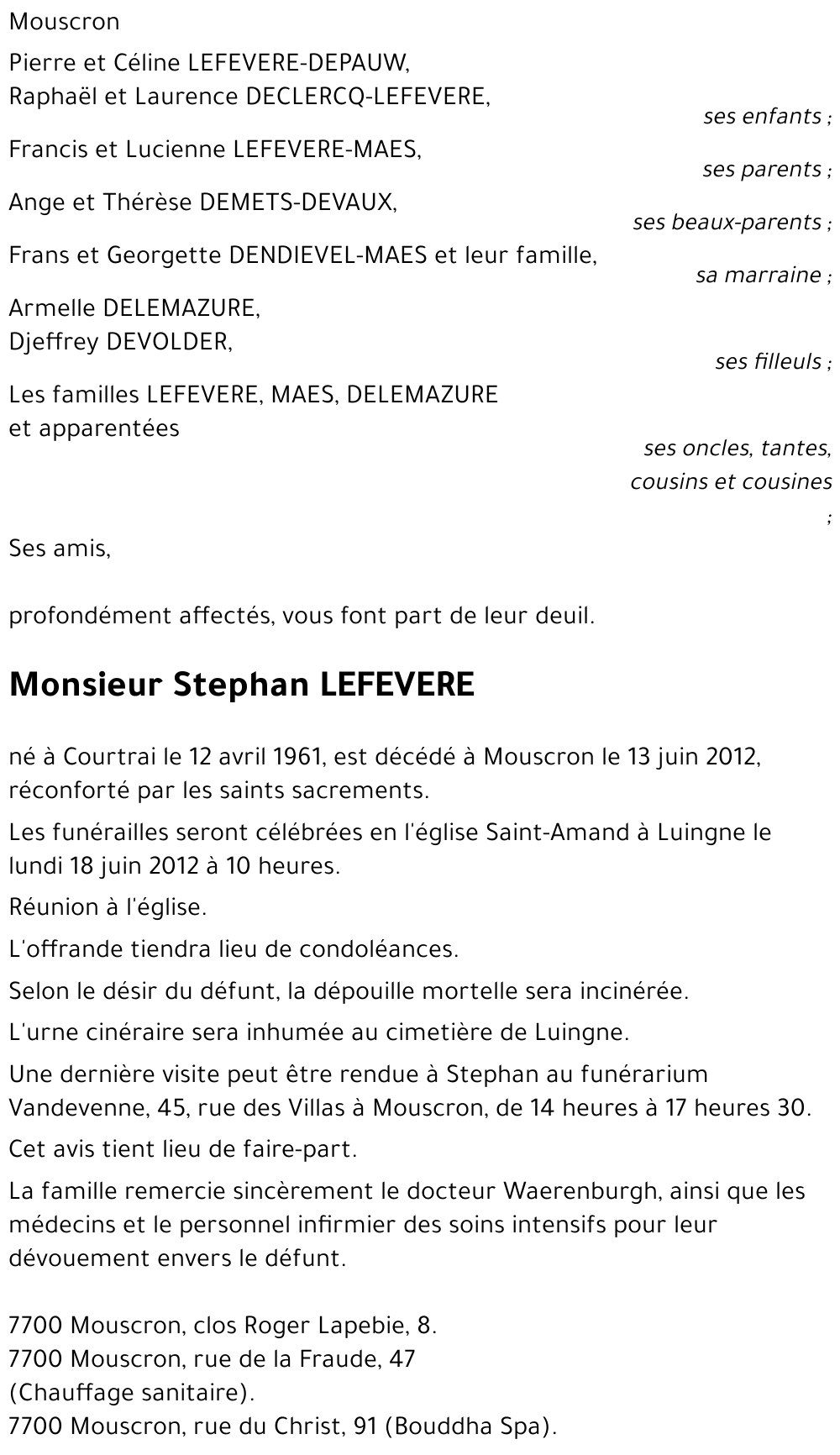 Stephan LEFEVERE