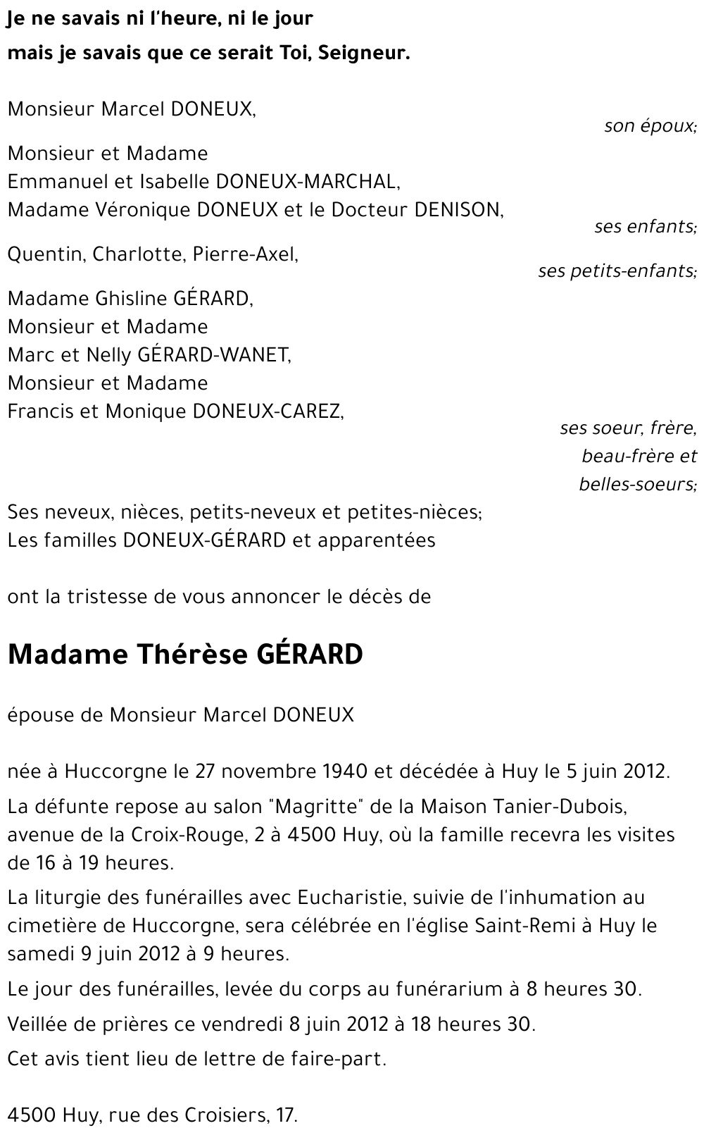 Thérèse GÉRARD