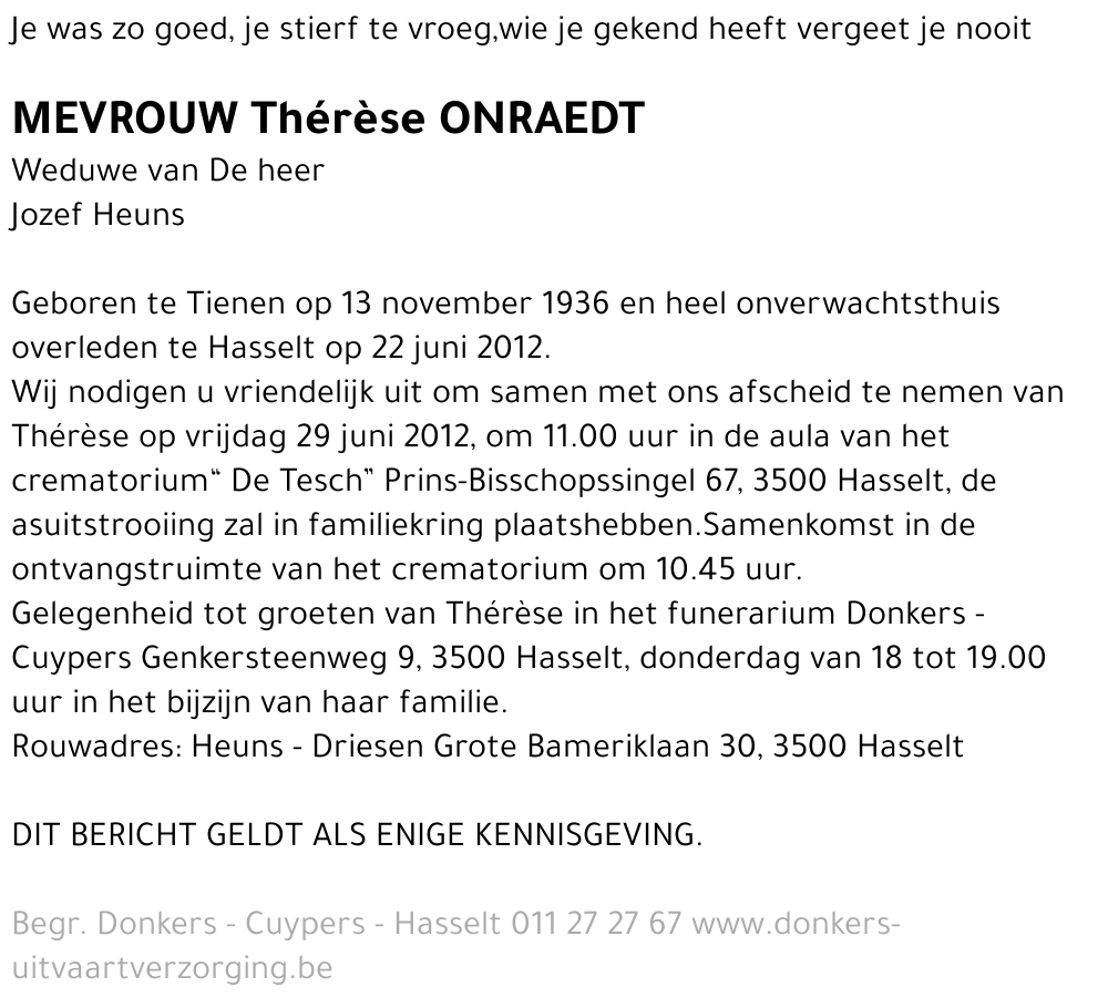 Thérèse Onraedt