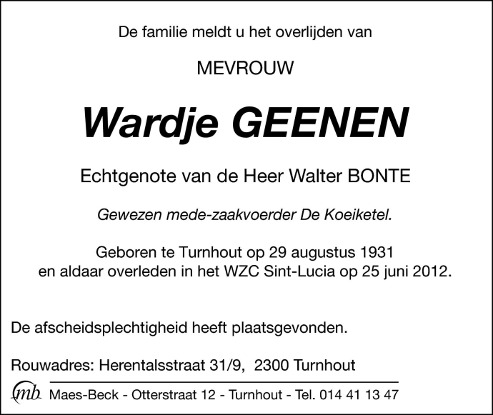 Wardje Geenen