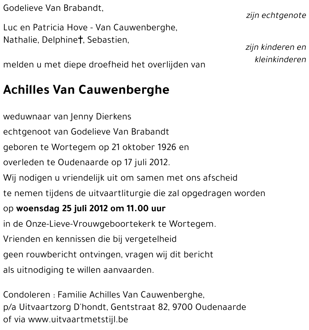 Achilles Van Cauwenberghe